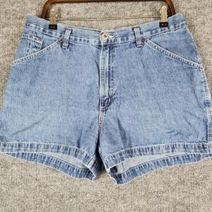 Vintage Carolina Blues Shorts Denim Carpenter Light Wash Cotton Womens Size 14
